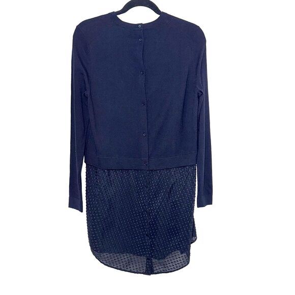 COS Wool/Silk Layered Sweater Tunic - Navy S - Picture 2 of 7